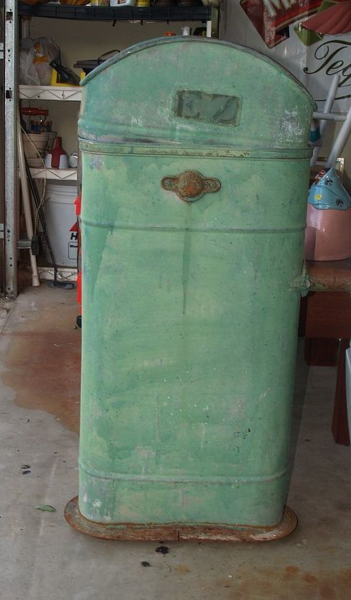 how can i repurpose this antique water cistern, repurposing upcycling, Isn t that the best patina may be copper