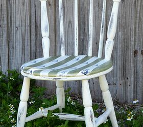 diy striped nautical chair, painted furniture