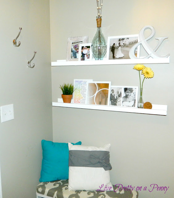 easy diy floating shelves, home decor, shelving ideas, woodworking projects, My new foyer shelves