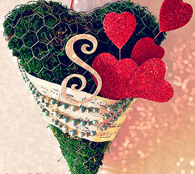 greenery valentine heart wreath from chicken wire, crafts, seasonal holiday decor, valentines day ideas, wreaths