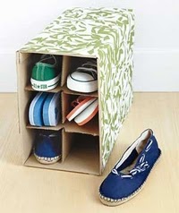 organize your home inexpsensively with cardboard boxes, organizing