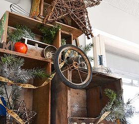 expect the unexpected with this junker s christmas home tour, seasonal holiday d cor, wreaths, These stacked crates are actually part of my