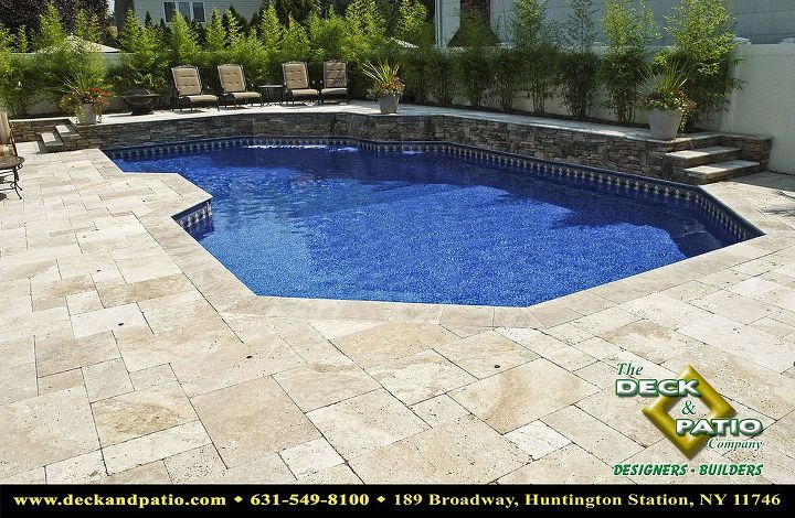 pools pools pools, decks, lighting, outdoor living, patio, pool designs, spas, Pool with cultured stone wall and sheer descents