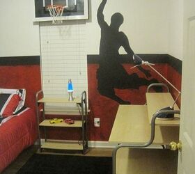 special bedroom project for two deserving kids, bedroom ideas, home decor, Miami Heat Basketball themed room