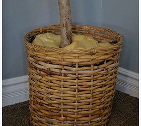 ugly tree basket makeover, crafts, gardening