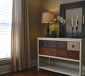 diy reclaimed wood console table, painted furniture, woodworking projects