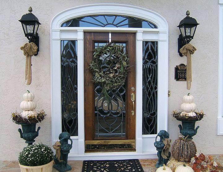 simple fall front porch, porches, seasonal holiday decor, Welcome to the Fall Front Porch