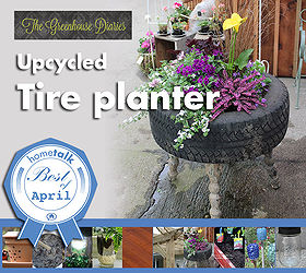 what were the top 10 hometalk posts in april, A new twist on the famous tire planter By The Greenhouse Diaries