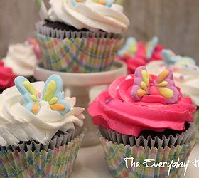 easy budget friendly bridal or baby shower ideas, chalkboard paint, crafts, Edible candy butterflies for cupcakes