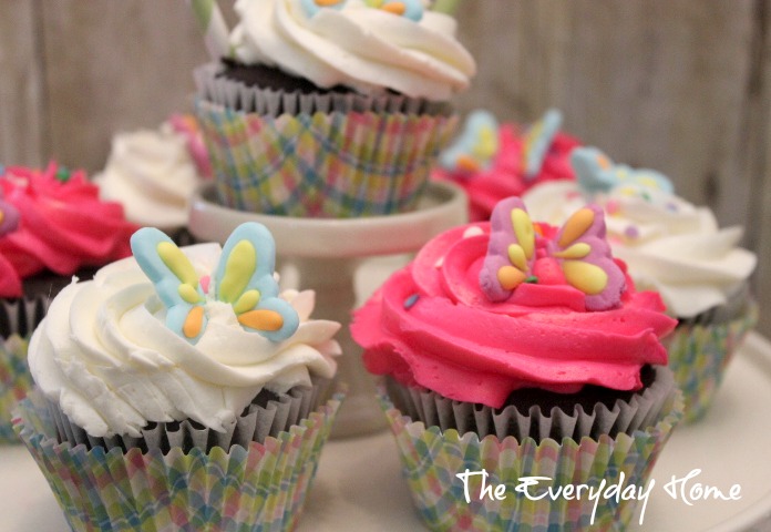 easy budget friendly bridal or baby shower ideas, chalkboard paint, crafts, Edible candy butterflies for cupcakes