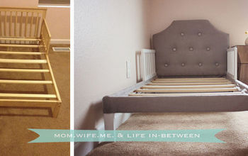 NO SEW Tufted Headboard & Upholstered Toddler Bed!