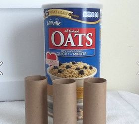 do it yourself organizer, organizing, Save your garbage people It can be made into something handy Cut the oatmeal container to the height of the toiler paper rolls I used the top part and used the lid for the bottom Works great