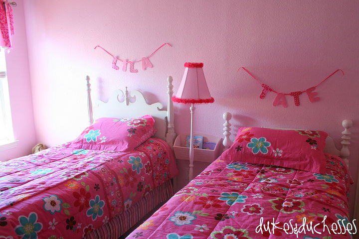 a shared room makeover for girls, bedroom ideas, home decor