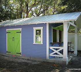 custom snack shack shed, doors, outdoor living, The rear portion of the shed serves as standard storage
