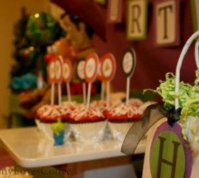 how to easy inexpensive toy story themed kids party, crafts, To really set the mood I moved the dining room table to the wall and created a backdrop with purple fabric Simply drape a piece of fabric behind a dining room table or console table to help frame the food decorations or dessert bar