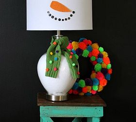 diy snowman lamp, home decor, lighting, seasonal holiday decor, How to make one super cute snowman lamp