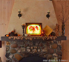 fun festive and fabulous fall fireplaces, fireplaces mantels, seasonal holiday decor, Just Paint It