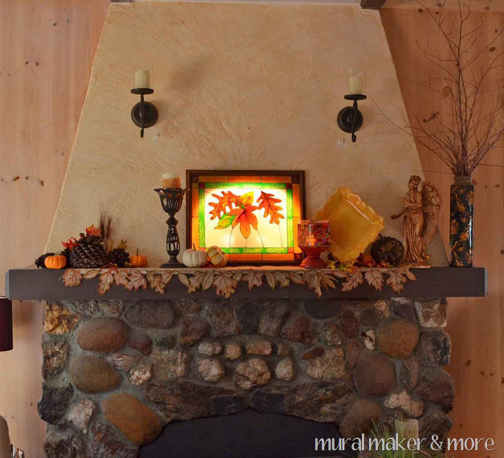 fun festive and fabulous fall fireplaces, fireplaces mantels, seasonal holiday decor, Just Paint It