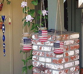 patriotic lantern, crafts, outdoor living, patriotic decor ideas, seasonal holiday decor