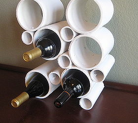 diy modern pvc pipe wine rack, repurposing upcycling, storage ideas