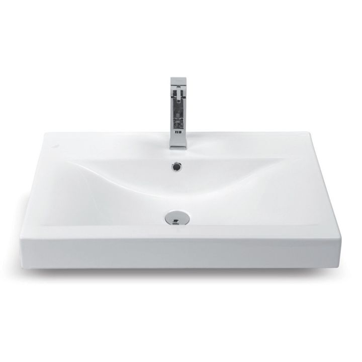 modern ceramic bathroom sinks, products, 24 x 18 wall mounted vessel or self rimming ceramic bathroom sink includes overflow SKU 064200 U Price 280