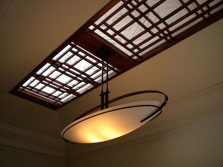 heistand designs and woodwork, products, woodworking projects, An Arts and Crafts Style Skylight with a Hubbardton Forge Pendant Light