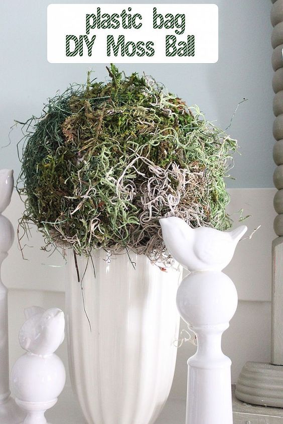 how i made a moss ball with recycled bags, crafts, repurposing upcycling