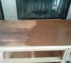 refreshed server, painted furniture, woodworking projects, Staining process I used Cabot Pecan Stain