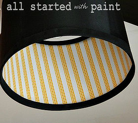 Washi Tape Drum Shade Ceiling Fan Makeover
