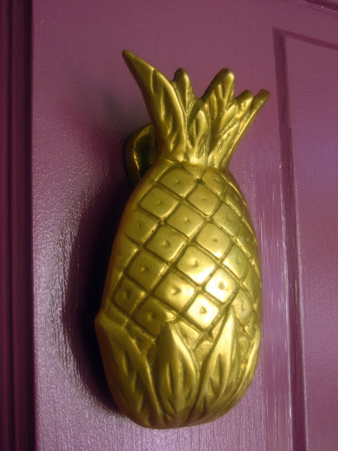 adding a door knocker to give house a personality boost, doors, home decor, We chose a pineapple door knocker because I love that it is vintage and it reminds us of one of our favorite places Newport RI the pineapple represents Newports hospitality