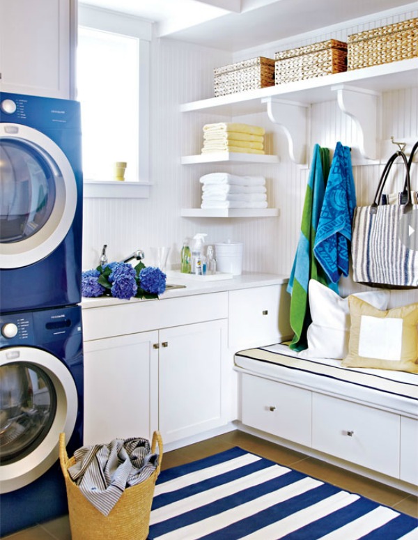 5 ways to get this look pop of color in the laundry room, home decor, laundry rooms
