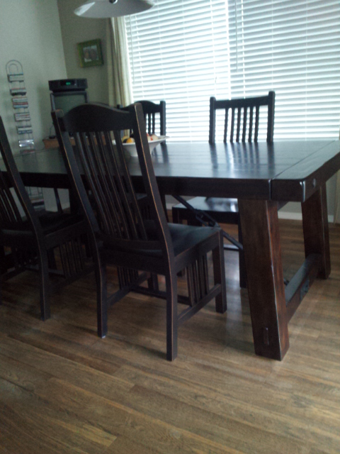Refinishing Chairs To Match That New Cool Dark Pottery Barn Table Refinishing Chairs To Match That New Cool Dark Pottery Barn Table Painted Furniture