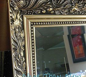 using rust inhibitor paint on wood, painted furniture, woodworking projects, This mirror was very pretty but too ornate for my friend s taste