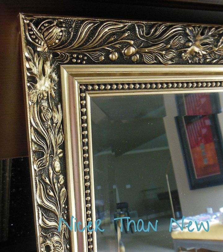 uso de la pintura inhibidora de xido en la madera, Este espejo era muy bonito pero demasiado ornamentado para el gusto de mi amiga