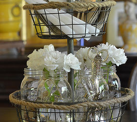 my casual elegant mason jar centerpiece, crafts, home decor, mason jars, repurposing upcycling