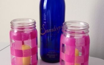 A New Twist on an Old Favorite Gingham Jars Made With Nail Polish!