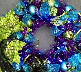 christmas wreaths part 2, crafts, seasonal holiday decor, wreaths, Peacock