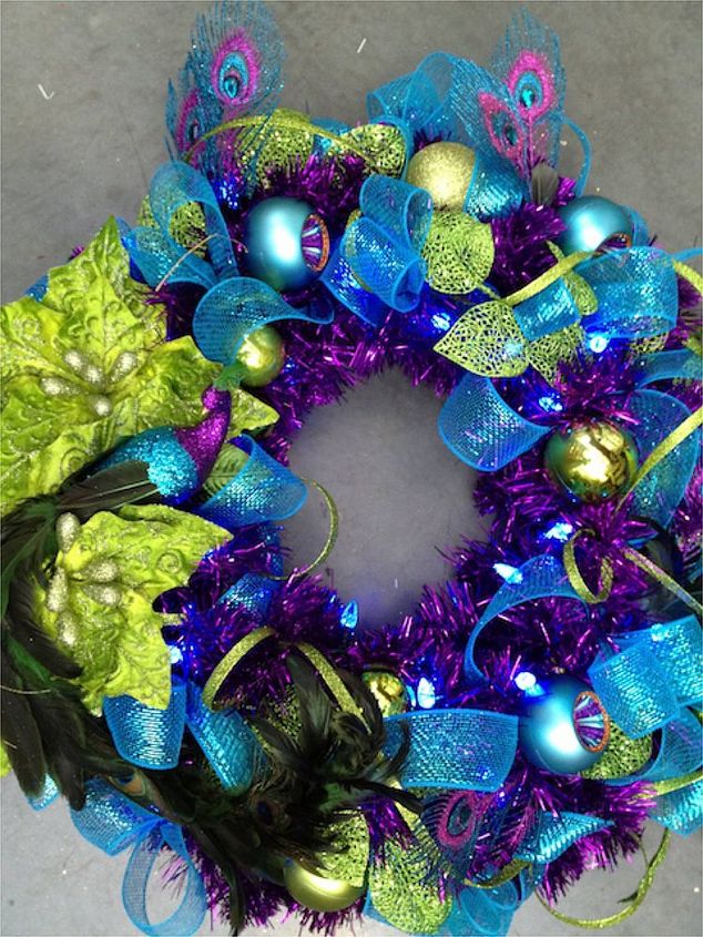 christmas wreaths part 2, crafts, seasonal holiday decor, wreaths, Peacock