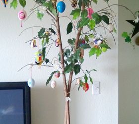 the easter egg tree, crafts, easter decorations, seasonal holiday decor, The full tree and I could not be happier with the finished product