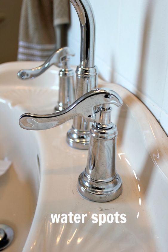 keep your faucets shiny and free from water spots for longer with this little trick, bathroom ideas, cleaning tips