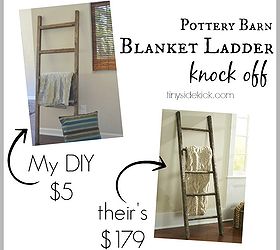 diy blanket ladder pottery barn knock off, diy, home decor, how to, living room ideas, repurposing upcycling, woodworking projects