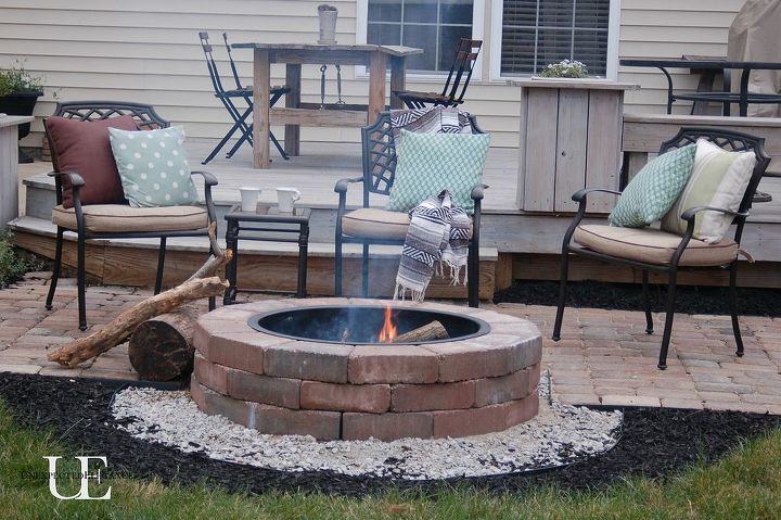 diy paver patio and fire pit