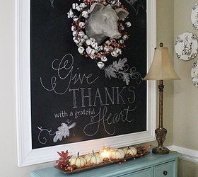 creating a large chalkboard wall, seasonal holiday d cor, Then I cut and mitered trim molding to frame the painted chalkboard wall