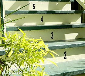numbered porch steps, home decor, stairs, Numbers on stairs