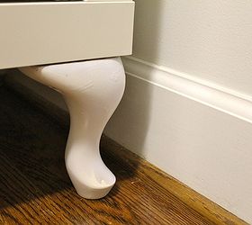 add some legs to an ikea shelf to make it higher, home decor, painted furniture, The solution