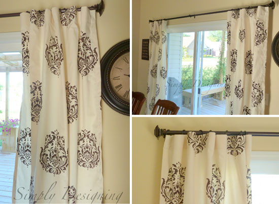 creating your own diy window treatments, painting, window treatments, DIY stenciled curtains