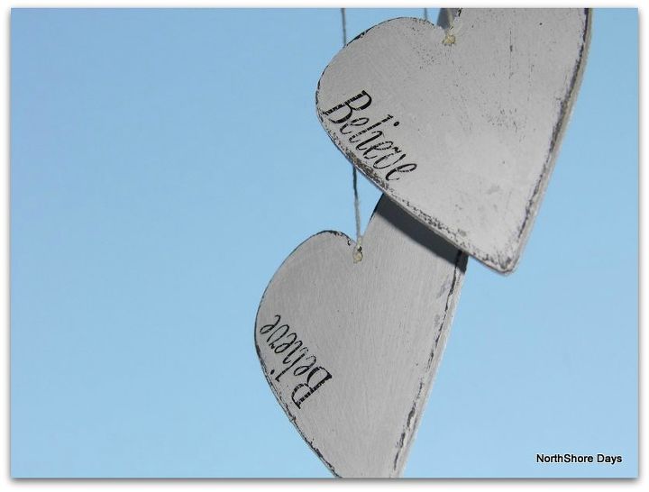 wooden heart chimes, crafts, outdoor living