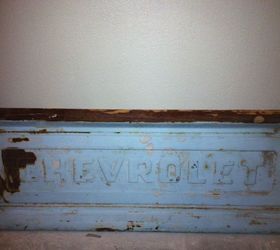 recycled truck tailgate to wall art, BEFORE Rusty old Tailgate found in an antique shop for 75
