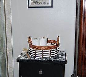redo of kitchen dresser for use in our masterbath, home decor, painted furniture, In its new home