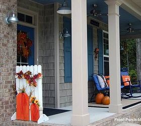 make an easy autumn pumpkin fence, fences, outdoor living, seasonal holiday decor, We like using our fence on our deck for fall porch